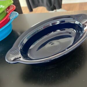 Fiestaware cobalt casserole dish